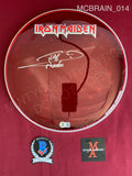 MCBRAIN_014 - Iron Maiden Evans Red Drumhead Autographed By Nicko McBrain