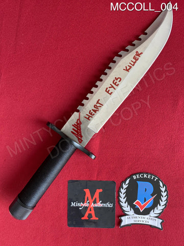 MCCOLL_004 - Real 13" Serated Edge Bowie Knife Autographed By Alex McColl