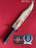 MCCOLL_007 - Real 13" Serated Edge Bowie Knife Autographed By Alex McColl