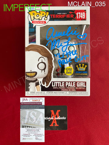 MCLAIN_035 - Terrifier 1749 Little Pale Girl Funko Pop! (IMPERFECT) Autographed By Amelie McLain