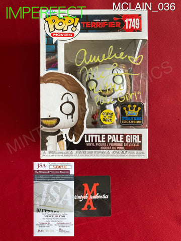 MCLAIN_036 - Terrifier 1749 Little Pale Girl Funko Pop! (IMPERFECT) Autographed By Amelie McLain