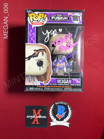 MEGAN_006 - The Fusion 1001 M3gan Funko Pop! Autographed By Amie Donald, Jenna Davis & Violet McGraw