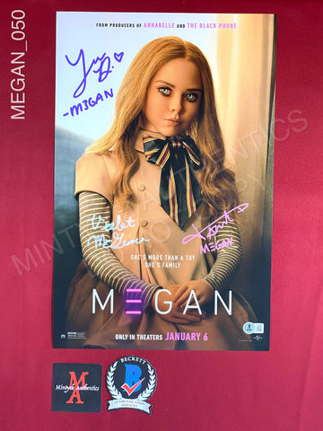 MEGAN_050 - 11x17 Photo Autographed By Amie Donald, Jenna Davis & Violet McGraw