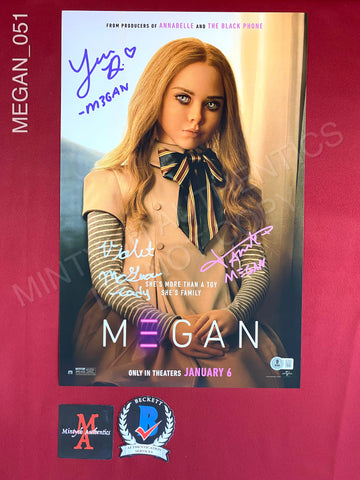 MEGAN_051 - 11x17 Photo Autographed By Amie Donald, Jenna Davis & Violet McGraw