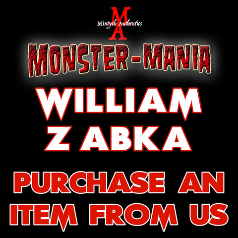 WILLIAM ZABKA Monster-Mania Autograph Preorder - PURCHASE ITEM FROM US
