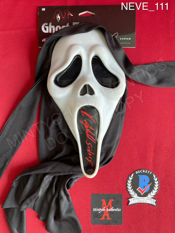 NEVE_111 - Ghost Face Fun World Mask Autographed By Neve Campbell