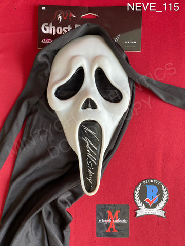 NEVE_115 - Ghost Face Fun World Mask Autographed By Neve Campbell