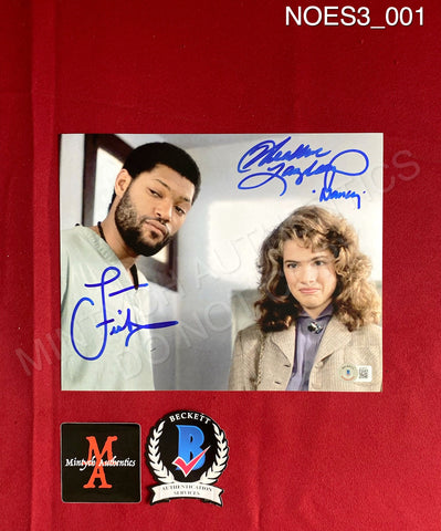 NOES3_001 - 8x10 Photo Autographed By Laurence Fishburne & Heather Langenkamp