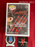 PATRICIA_020 - A Nightmare On Elm 02 Freddy Frueger Funko Pop! Autographed By Patricia Arquette
