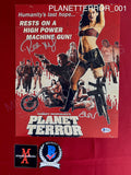 PLANETTERROR_001 - 11x14 Photo Autographed By Eli Roth & Rose McGowan