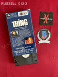 RUSSELL_012 - The Thing VHS (IMPERFECT) Autographed By Kurt Russell