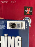 RUSSELL_012 - The Thing VHS (IMPERFECT) Autographed By Kurt Russell