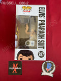 RUSSELL_080 - Elvis Presley 287 Elvis Pharaoh Suit Funko Pop! Autographed By Kurt Russell