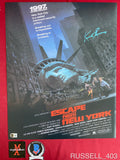 RUSSELL_403 - 16x20 Escape From New York Photo Autographed By Kurt Russell