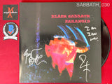 SABBATH_030 - Black Sabbath "Paranoid" Vinyl Autographed By Bill Ward & Geezer Butler