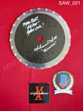 SAW_021 - 7" Real Saw Blade Black 7" Real Saw Blade Autographed By Tobin Bell & Shawnee Smith
