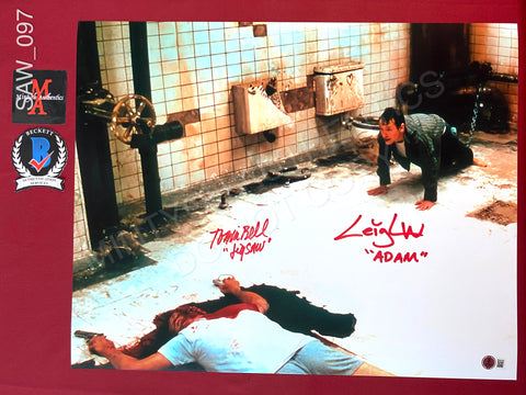 SAW_097 - 16x20 Photo Autographed By Tobin Bell & Leigh Whannell