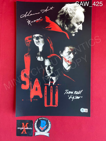SAW_425 - 11x17 Photo Autographed By Tobin Bell & Shawnee Smith