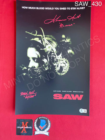 SAW_430 - 11x17 Photo Autographed By Tobin Bell & Shawnee Smith