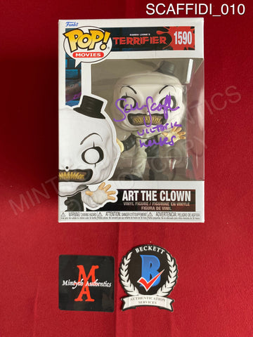 SCAFFIDI_010 - Terrifier 1590 Art The Clown Funko Pop! Autographed By Samantha Scaffidi