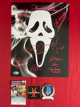 SCREAM_024 - 11x14 Photo Autographed By Rose McGowan, Neve Campbell, Tony Cecere, Henry Winkler, Matthew Lillard, Roger Jackson, Skeet Ulrich, Jamie Kennedy, & Lee Waddell