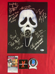 SCREAM_026 - 11x14 Photo Autographed By Rose McGowan, Neve Campbell, Henry Winkler, Matthew Lillard, Roger Jackson, Skeet Ulrich, Jamie Kennedy, & Lee Waddell