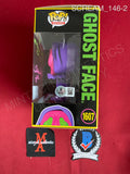 SCREAM_146 - Ghost Face 1607 Blacklight Funko Pop! Autographed By Matthew Lillard & Skeet Ulrich