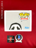 SCREAM_2_009 - Ghost Face 1607 Ghost Face Funko Pop! Autographed By Timothy Olyphant & Laurie Metcalf