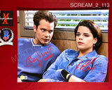 SCREAM_2_113 - 11x14 Photo Autographed By Timothy Olyphant & Neve Campbell