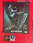 SCREAM_5_033 - 11x14 Photo Autographed By Jack Quaid, Jasmin Savoy Brown, & Mikey Madison