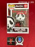SCREAM_6_005 - Ghost Face 1607 Ghost Face Funko Pop! Autographed By Dermot Mulroney, Liana Liberato, Jack Champion