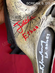 SCREAM_6_011 - Ghost Face Fun World Aged Mask Autographed By Dermot Mulroney, Liana Liberato, Jack Champion