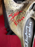 SCREAM_6_011 - Ghost Face Fun World Aged Mask Autographed By Dermot Mulroney, Liana Liberato, Jack Champion