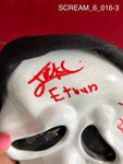SCREAM_6_016 - Ghost Face Fun World Mask Autographed By Dermot Mulroney, Liana Liberato, Jack Champion