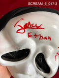 SCREAM_6_017 - Ghost Face Fun World Mask Autographed By Dermot Mulroney, Liana Liberato, Jack Champion