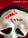SCREAM_6_018 - Ghost Face Fun World Mask Autographed By Dermot Mulroney, Liana Liberato, Jack Champion