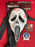 SCREAM_6_018 - Ghost Face Fun World Mask Autographed By Dermot Mulroney, Liana Liberato, Jack Champion