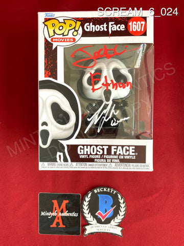 SCREAM_6_024 - Ghost Face 1607 Ghost Face AMAZON Exclusive Funko Pop! Autographed By Jack Champion & Liana Liberato
