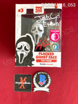 SCREAM_6_053 - YouTooz Flocked Ghost Face Vinyl Figure Autographed By Jack Champion & Liana Liberato
