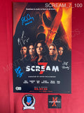 SCREAM_7_100 - 11x17 Scream 7 Photo Autographed By Jasmin Savoy Brown, Ethan Embry, Kraig Dane & Matthew Lillard