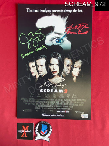 SCREAM_972 - 11x17 Photo Autographed By Neve Campbell, Jenny McCarthy, Lynn McRee