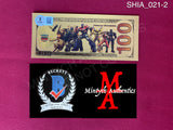 SHIA_021 - Optimus Prime Gold Foil Replica Note Autographed By Shia LaBeouf