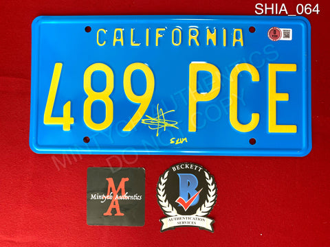SHIA_064 - Transformers Bumblebee 489 PCE License Plate Autographed By Shia LaBeouf