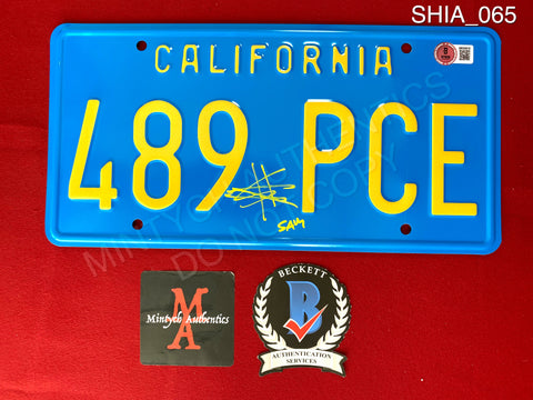 SHIA_065 - Transformers Bumblebee 489 PCE License Plate Autographed By Shia LaBeouf