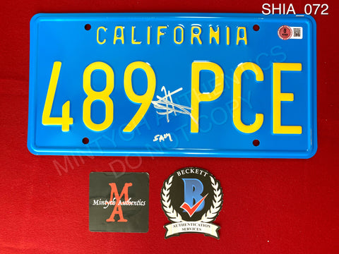SHIA_072 - Transformers Bumblebee 489 PCE License Plate Autographed By Shia LaBeouf