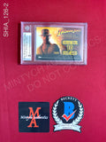 SHIA_126 - 2008 Topps Indiana Jones & The Kingdom Of The Crystal Skull Slabbed Trading Card Autographed By Shia LaBeouf