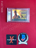 SHIA_127 - 2008 Topps Indiana Jones & The Kingdom Of The Crystal Skull Slabbed Trading Card Autographed By Shia LaBeouf