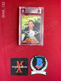 SHIA_132 - 2008 Topps Indiana Jones & The Kingdom Of The Crystal Skull Slabbed Trading Card Autographed By Shia LaBeouf