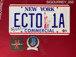 SIGOURNEY_050 - Ghostbuster ECTO-1 White License Plate Autographed By Sigourney Weaver