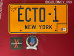 SIGOURNEY_053 - Ghostbuster ECTO-1 Yellow License Plate Autographed By Sigourney Weaver